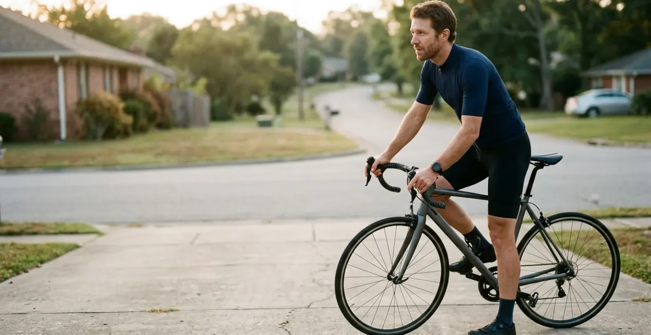 Beginner cyclist preparing for charity ride training journey